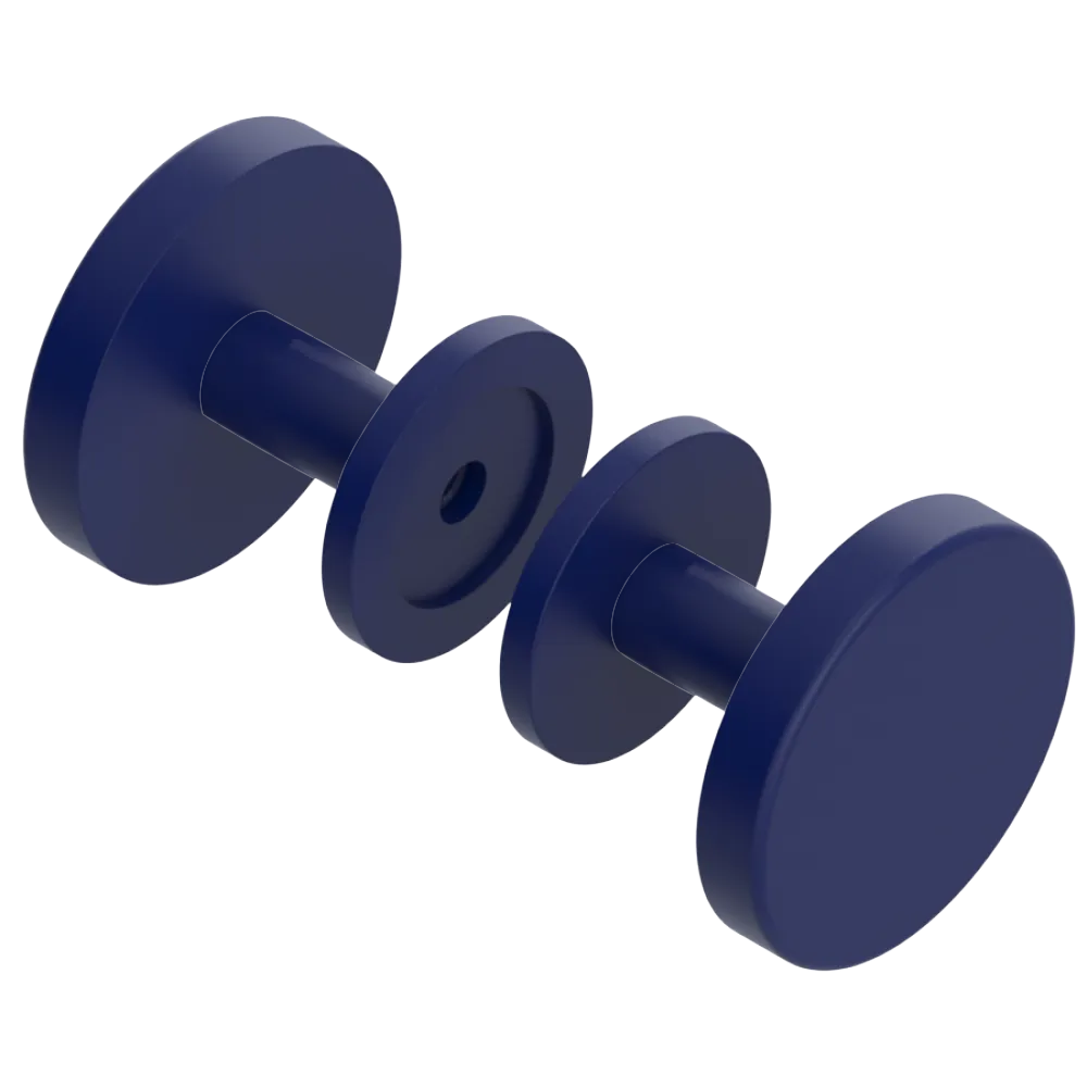 Rubinet Shower Door Knob (set) Midnight Blue