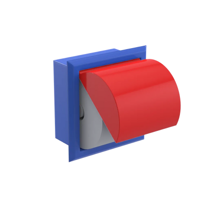 Rubinet RECESSED TOILET PAPER HOLDER Blu Jean