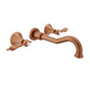 Baril Two handles wall-mounted lavatory faucet, drain not included