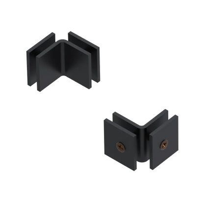 Rubinet 90 Glass to Glass Open Face Matt Black