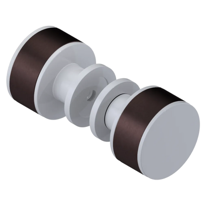 Rubinet Shower Door Knob (set) White