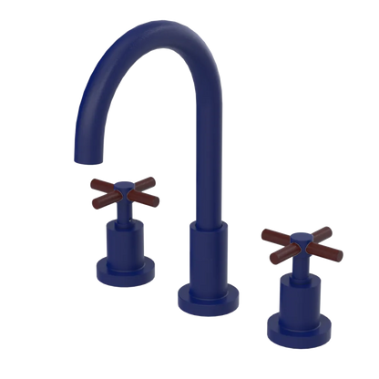 Rubinet Widespread Kitchen Set with LaSalle Spout Midnight Blue