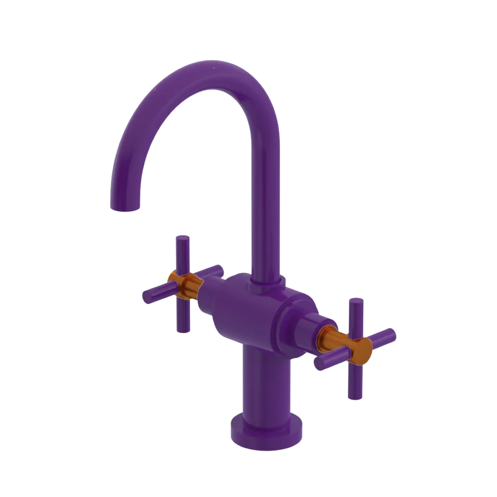 Rubinet Single Hole Dual Handle Lav. Set with LaSalle Spout (less drain) Purple Haze