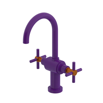 Rubinet Single Hole Dual Handle Lav. Set with LaSalle Spout (less drain) Purple Haze