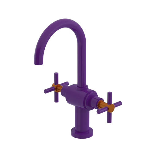 Rubinet Single Hole Dual Handle Lav. Set with LaSalle Spout (less drain) Purple Haze
