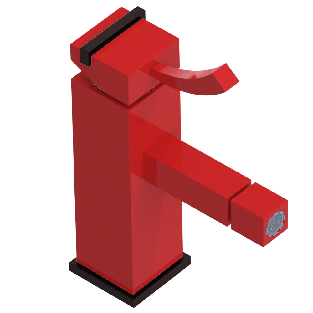 Rubinet Single Control Bidet Fitting (less drain) Red