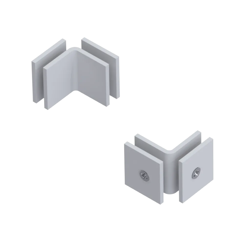 Rubinet 90 Glass to Glass Open Face Matt White