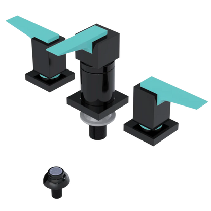 Rubinet Bidet Fitting with Spray, Diverter, and Vacuum Breaker (less drain) Black