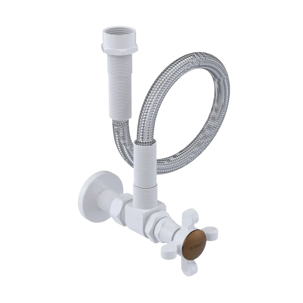 Rubinet Exposed Supply Kit (classic) x2 White