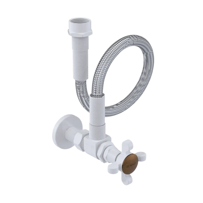 Rubinet Exposed Supply Kit (classic) x2 White