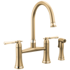 Brizo Bridge Kitchen Faucet With Side Sprayer
