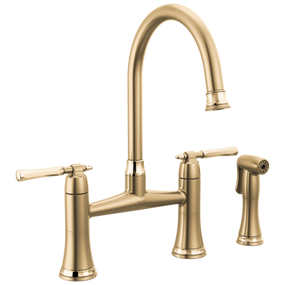 Brizo Bridge Kitchen Faucet With Side Sprayer