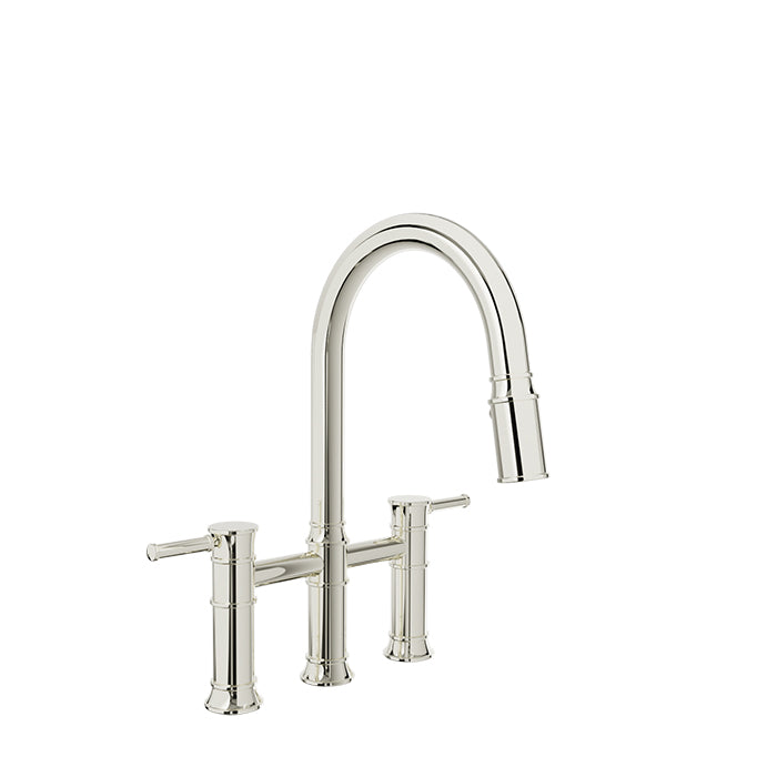 Baril Bridge kitchen faucet with 2-function pull-down spray