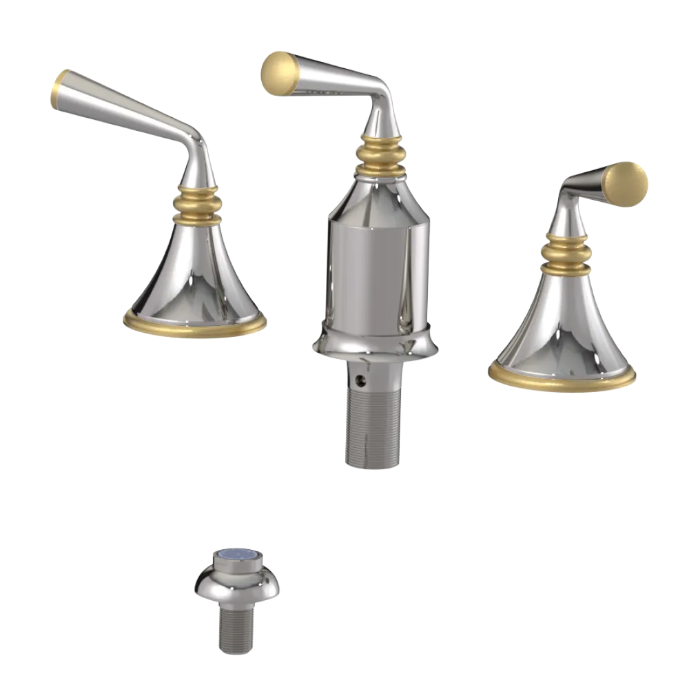 Rubinet Bidet Fitting with Spray, Diverter, and Vacum Breaker (Less Drain) Polished Nickel