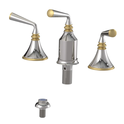 Rubinet Bidet Fitting with Spray, Diverter, and Vacum Breaker (Less Drain) Polished Nickel