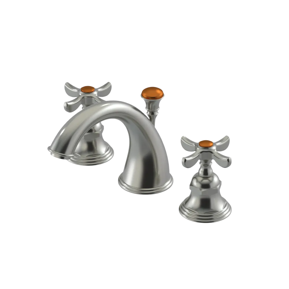 Rubinet Widespread Lav. Set. (less drain) Satin Nickel