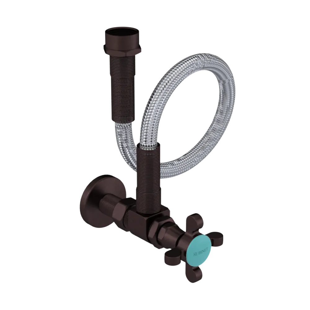 Rubinet Exposed Supply Kit (classic) x2 Tuscan Brass