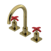 Rubinet Widespread Lav. Set. (less drain) Natural Brass