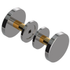 Rubinet Shower Door Knob (set) Polished Nickel