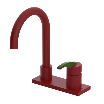 Rubinet 4" Centre Single Control Lav. Set. (less drain) Maroon