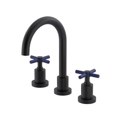 Rubinet Widespread Lav. Set. (less drain) Matt Black