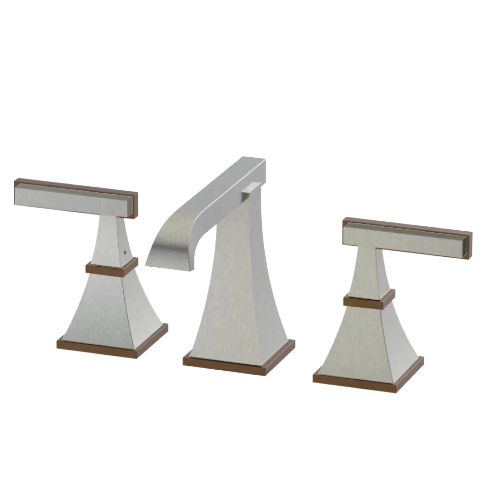 Rubinet Widespread Lav. Set. (less drain) Satin Nickel