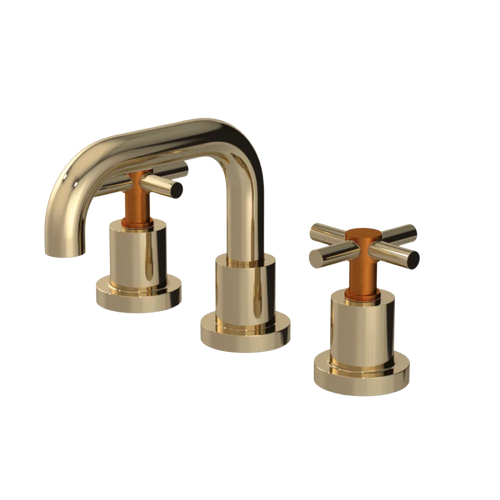 Rubinet Widespread Lav. Set. (less drain) Gold
