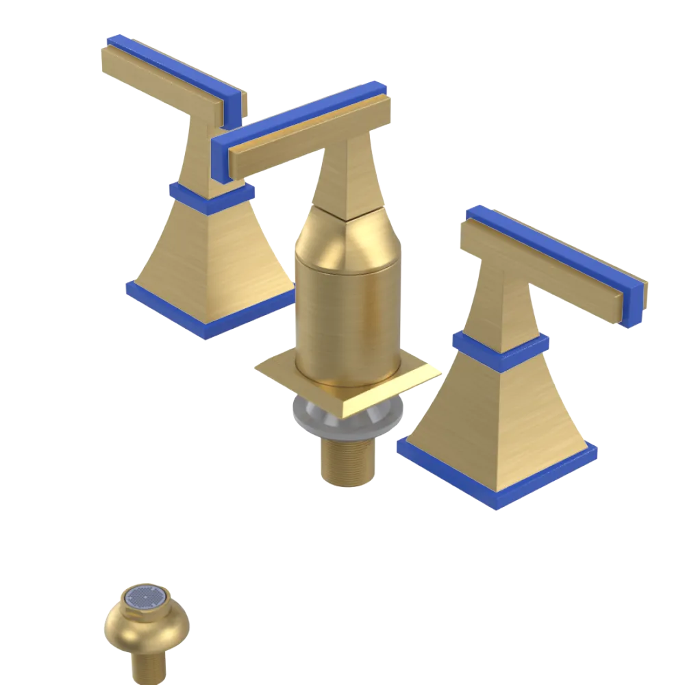 Rubinet Bidet Fitting with Spray, Diverter, and Vacum Breaker (Less Drain) Satin Gold