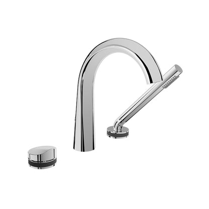 Baril 3-piece tub filler with hand shower