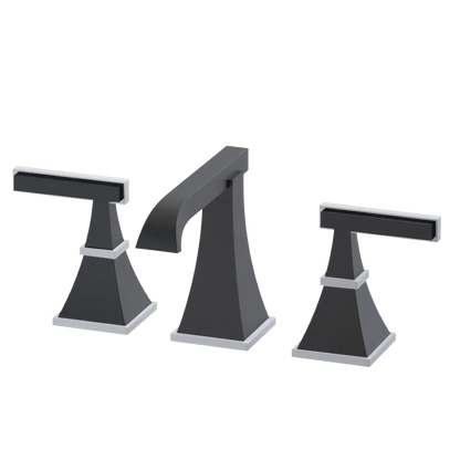 Rubinet Widespread Lav. Set. (less drain) Matt Black