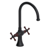 Rubinet Two Handle Single Hole Kitchen Set Matt Black