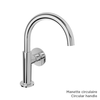 Baril Single-hole lavatory faucet (without handle), drain included
