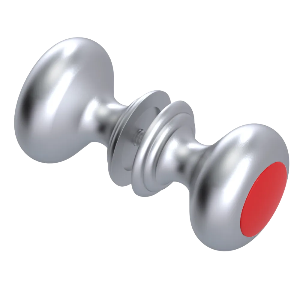 Rubinet Shower Door Knob (set) Satin Chrome