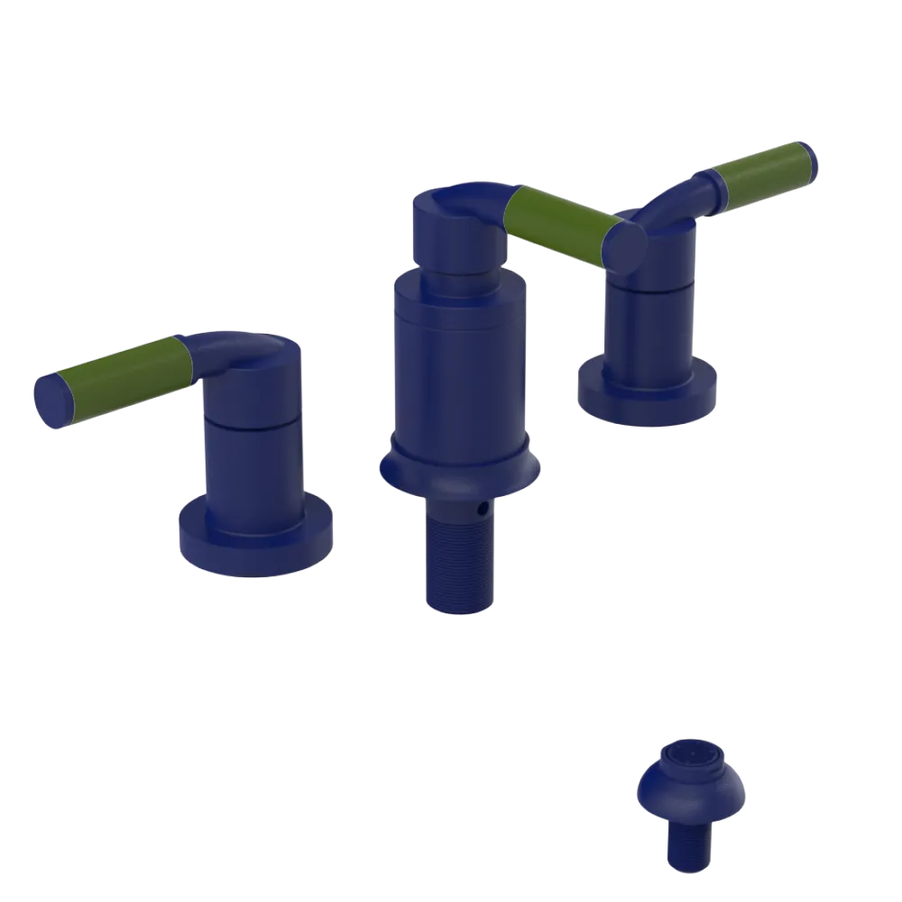 Rubinet Bidet Fitting with Spray, Diverter, and Vacuum Breaker (less drain) Midnight Blue