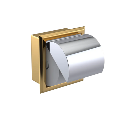 Rubinet RECESSED TOILET PAPER HOLDER Gold