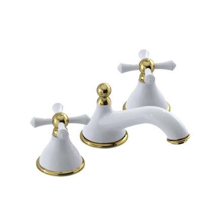 Rubinet Widespread Lav. Set. (less drain) White