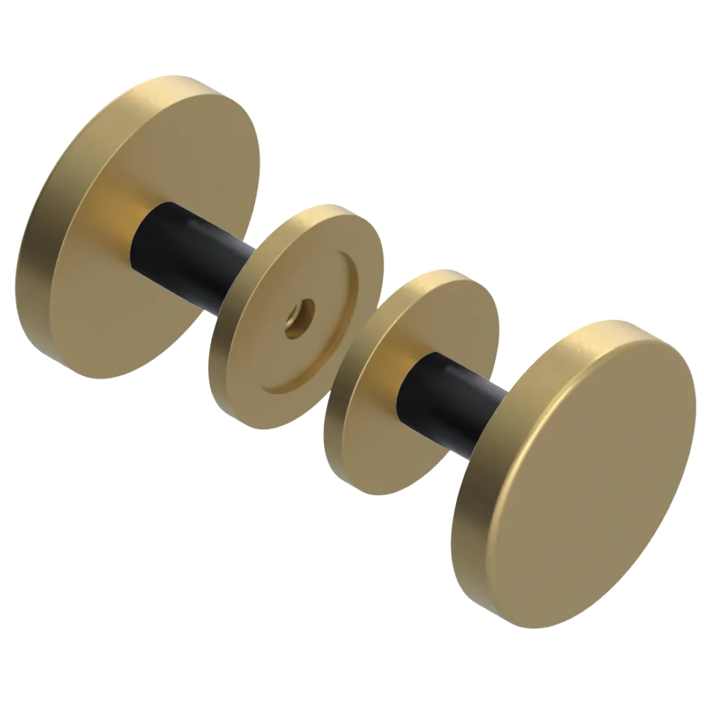 Rubinet Shower Door Knob (set) Satin Brass