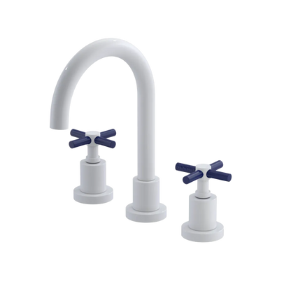 Rubinet Widespread Lav. Set. (less drain) White