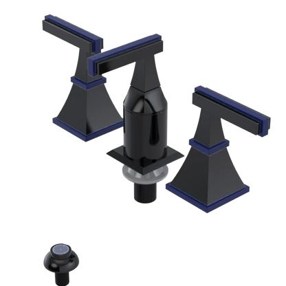 Rubinet Bidet Fitting with Spray, Diverter, and Vacum Breaker (Less Drain) Black