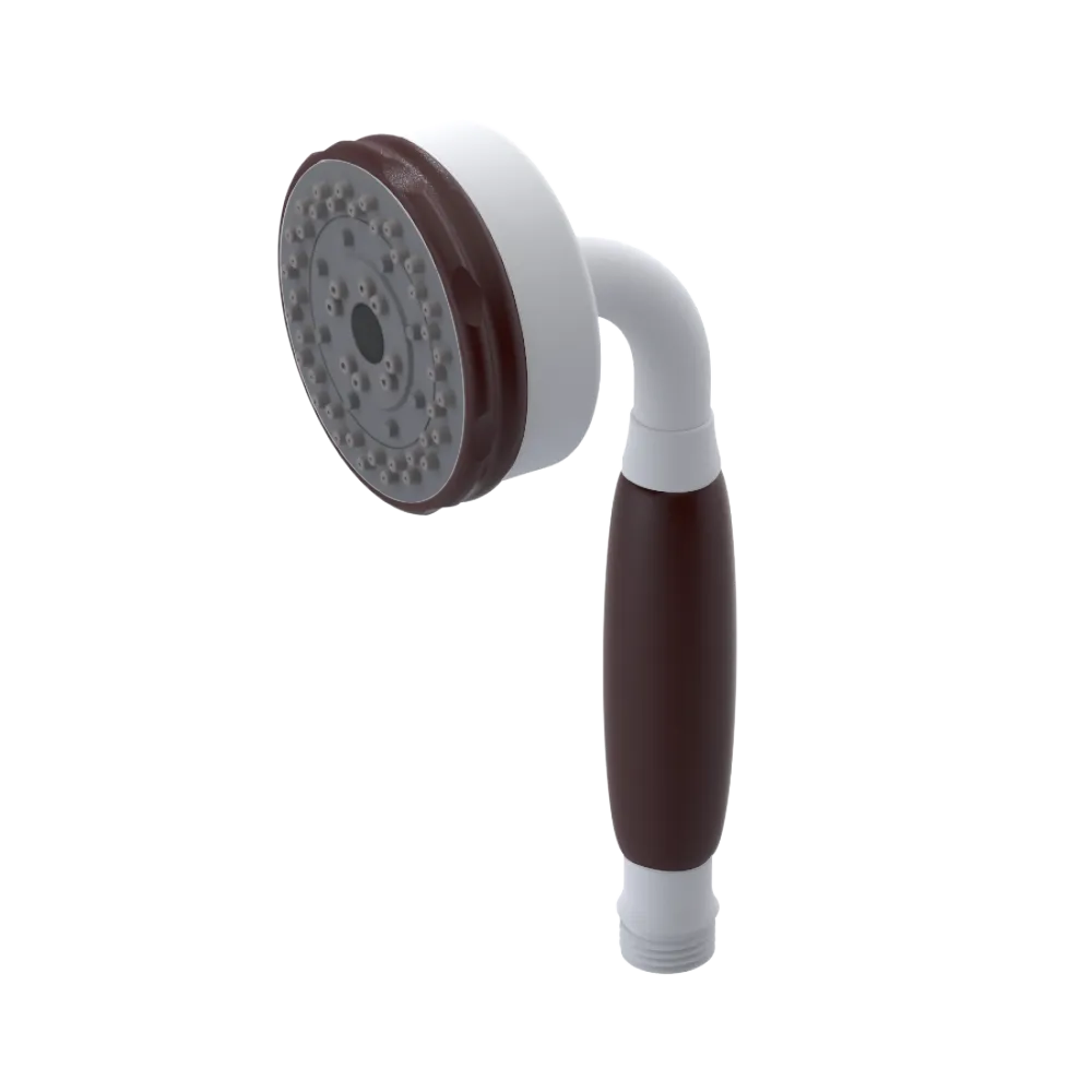 Rubinet 3 Function Hand Held Shower Only Matt White