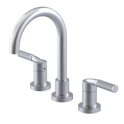 Rubinet Widespread Lav. Set. (less drain) Satin Chrome