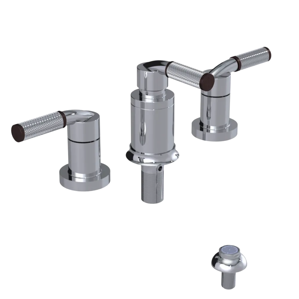 Rubinet Bidet Fitting with Spray, Diverter, and Vacum Breaker (Less Drain) Chrome