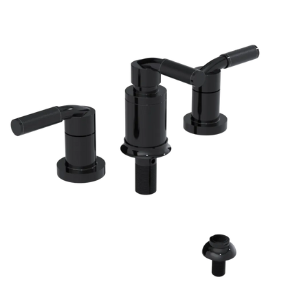 Rubinet Bidet Fitting with Spray, Diverter, and Vacuum Breaker (less drain) Black