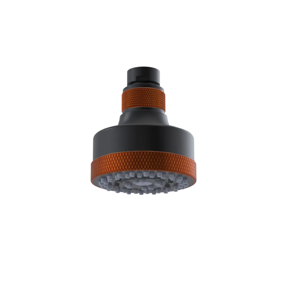 Rubinet 3 FUNCTION SHOWER HEAD Matt Black