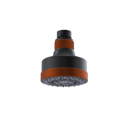 Rubinet 3 FUNCTION SHOWER HEAD Matt Black