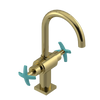 Rubinet Single Hole Dual Handle Lav. Set. (less drain) Bright Brass