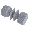 Rubinet Shower Door Knob (set) Matt White