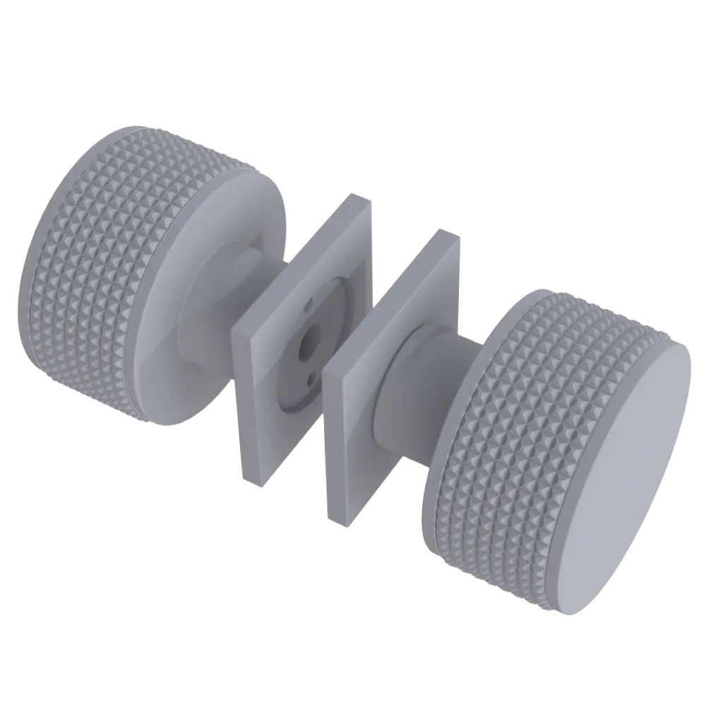 Rubinet Shower Door Knob (set) Matt White