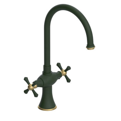 Rubinet Two Handle Single Hole Kitchen Set Green Envy