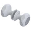 Rubinet Shower Door Knob (set) White